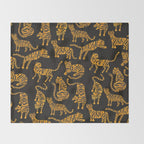 Tiger Collection - Black & Orange Throw Blanket Gallery Image 2