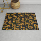 Tiger Collection - Black & Orange Rug Gallery Image 1