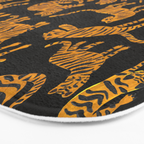 Tiger Collection - Black & Orange Bath Mat Gallery Image 3