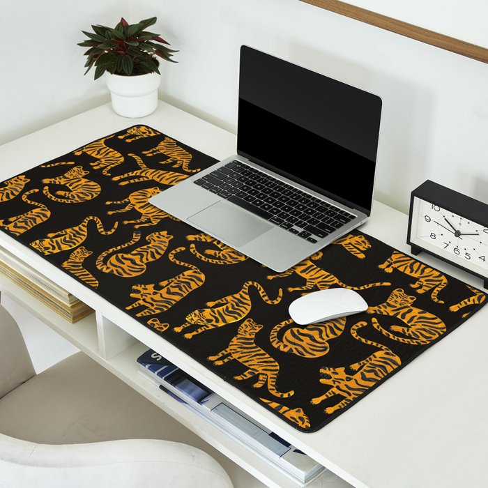 Tiger Collection - Black & Orange Desk Mat Gallery Image 2