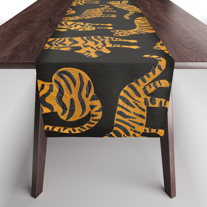 Tiger Collection - Black & Orange Table Runner Gallery Image 1