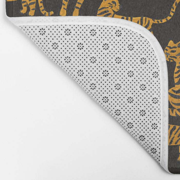 Tiger Collection - Black & Orange Bath Mat Gallery Image 2