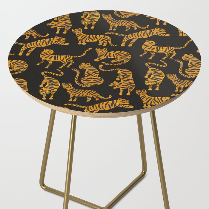 Tiger Collection - Black & Orange Side Table Gallery Image 2