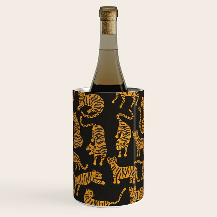 Tiger Collection - Black & Orange Wine Chiller Gallery Image 2