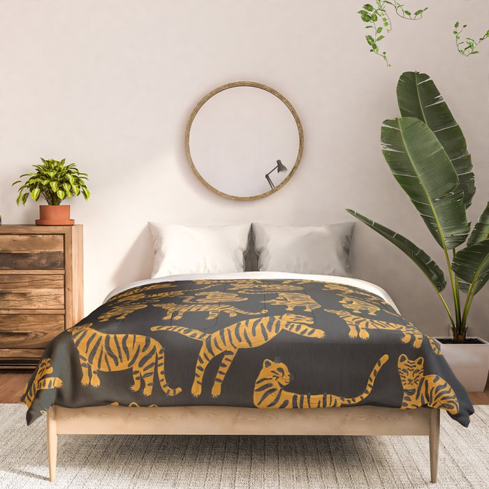 Tiger Collection - Black & Orange Comforter Gallery Image 3