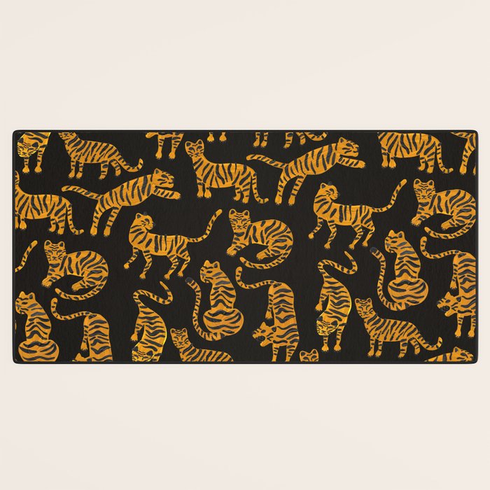 Tiger Collection - Black & Orange Desk Mat Gallery Image 3