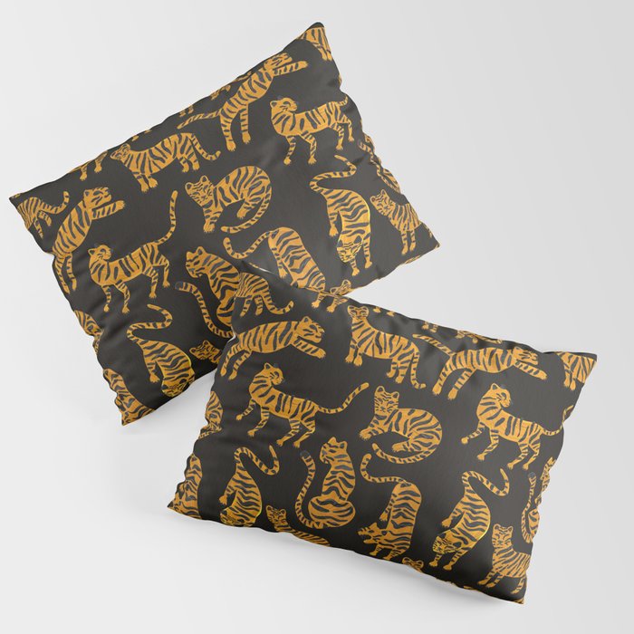 Tiger Collection - Black & Orange Pillow Sham Gallery Image 3
