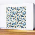 Blue organic watercolor nature art pattern Wall Mural Gallery Image 2