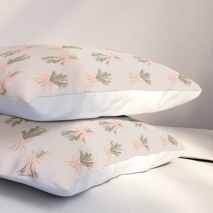 Holiday Bow-quet . Neutral Pillow Sham Gallery Image 3
