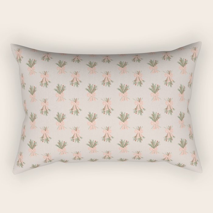 Holiday Bow-quet . Neutral Rectangular Pillow Gallery Image 2