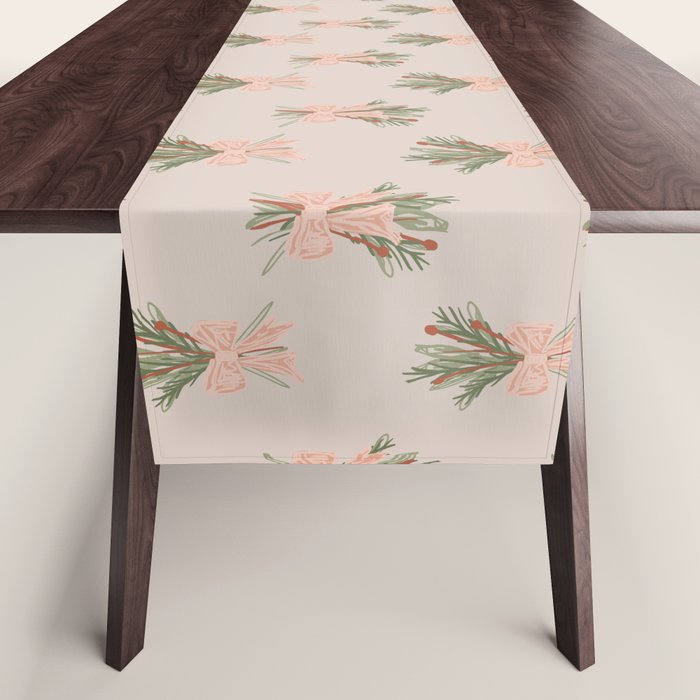 Holiday Bow-quet . Neutral Table Runner Gallery Image 1