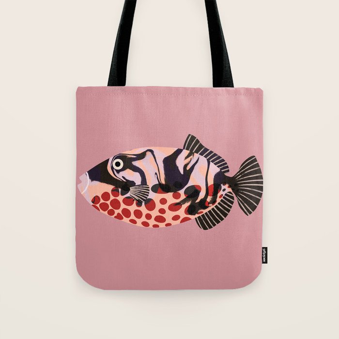 Tropical Fish with Red Polka Dots Tote Bag Gallery Image 1