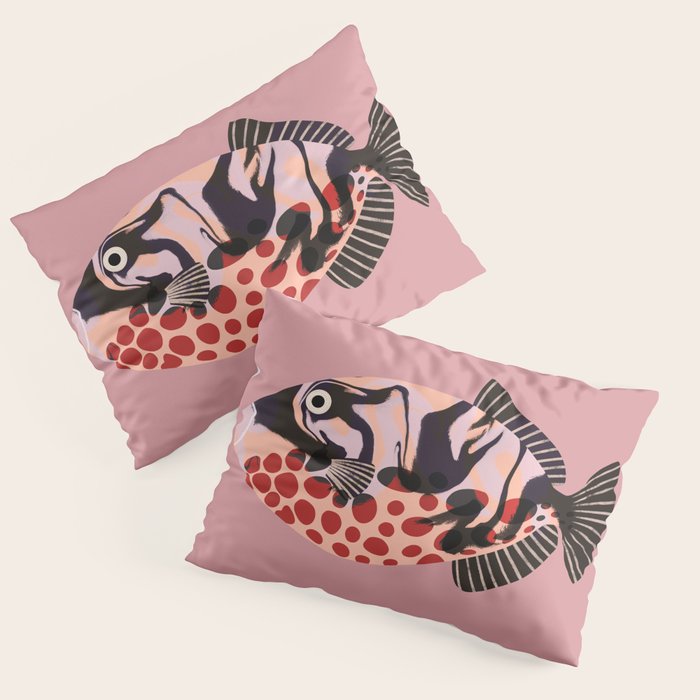 Tropical Fish with Red Polka Dots Pillow Sham Gallery Image 3