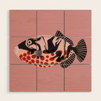 Tropical Fish with Red Polka Dots Wood Wall Art Gallery Image 1