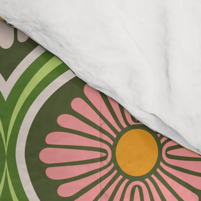 Groovy 70s Retro Mod Daisy Flowers Comforter Gallery Image 4
