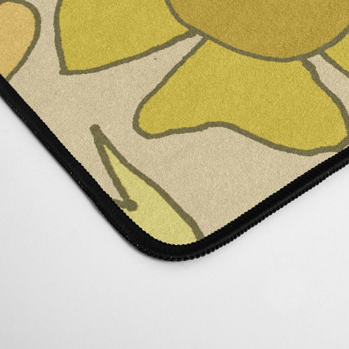flower power // retro flower pattern by surfy birdy Desk Mat Gallery Image 4