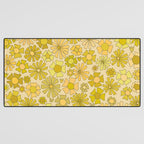 flower power // retro flower pattern by surfy birdy Desk Mat Gallery Image 3