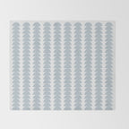 Maude Pattern - Natural Blue Throw Blanket Gallery Image 2