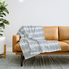 Maude Pattern - Natural Blue Throw Blanket Gallery Image 1