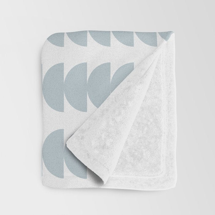 Maude Pattern - Natural Blue Throw Blanket Gallery Image 3