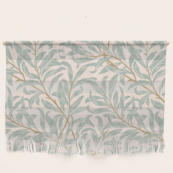 William Morris Willow Bough Pink Mint Wall Hanging Gallery Image 1