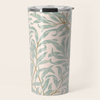 William Morris Willow Bough Pink Mint Travel Mug Gallery Image 1
