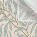 William Morris Willow Bough Pink Mint Wall Tapestry Gallery Image 3