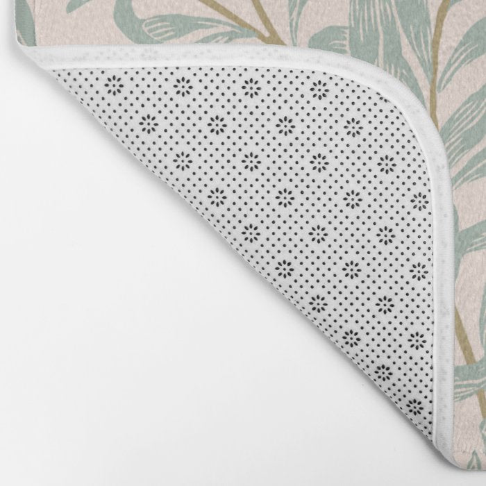 William Morris Willow Bough Pink Mint Bath Mat Gallery Image 2