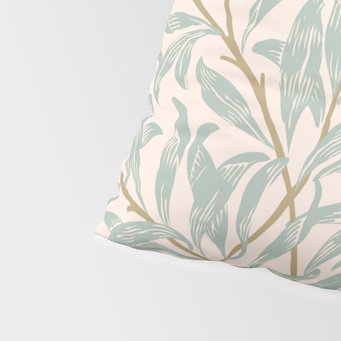 William Morris Willow Bough Pink Mint Pillow Sham Gallery Image 4