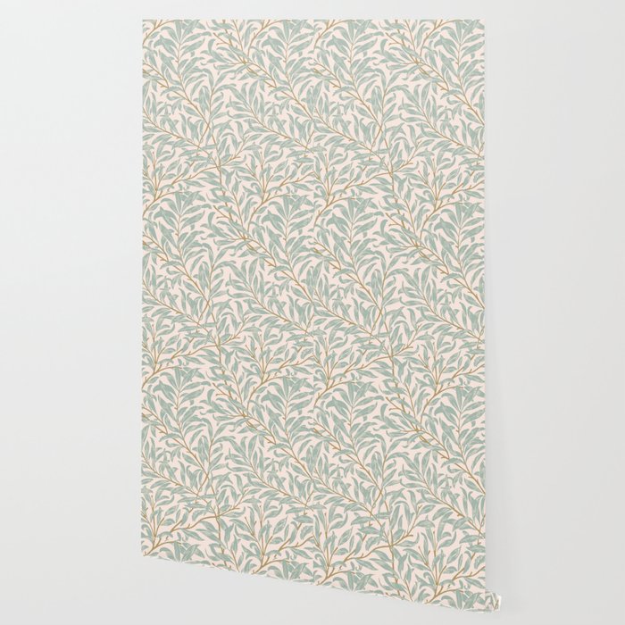 William Morris Willow Bough Pink Mint Wallpaper Gallery Image 2