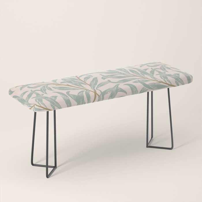 William Morris Willow Bough Pink Mint Bench Gallery Image 1