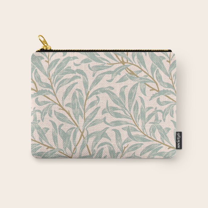 William Morris Willow Bough Pink Mint Carry All Pouch Gallery Image 1
