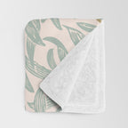 William Morris Willow Bough Pink Mint Throw Blanket Gallery Image 3