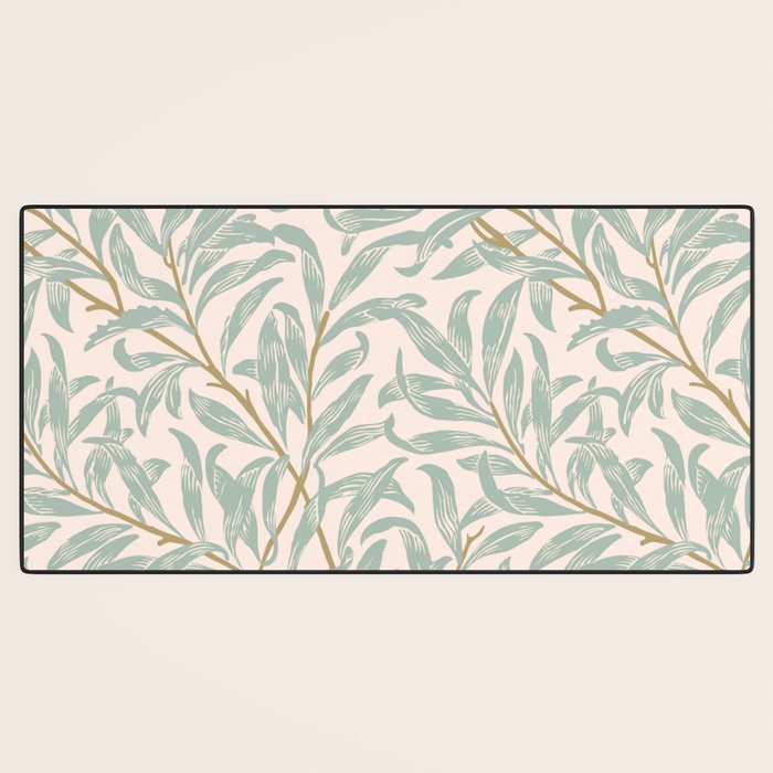 William Morris Willow Bough Pink Mint Desk Mat Gallery Image 3
