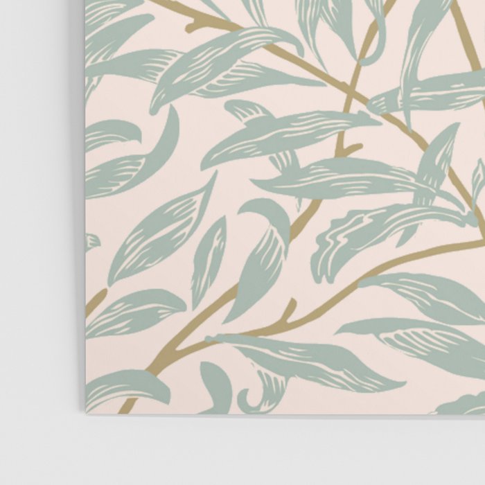 William Morris Willow Bough Pink Mint Poster Gallery Image 3