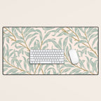 William Morris Willow Bough Pink Mint Desk Mat Gallery Image 1