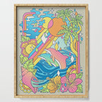 Paradise Visions | Tropical Neon Ocean Escape Serving Tray Gallery Image 1