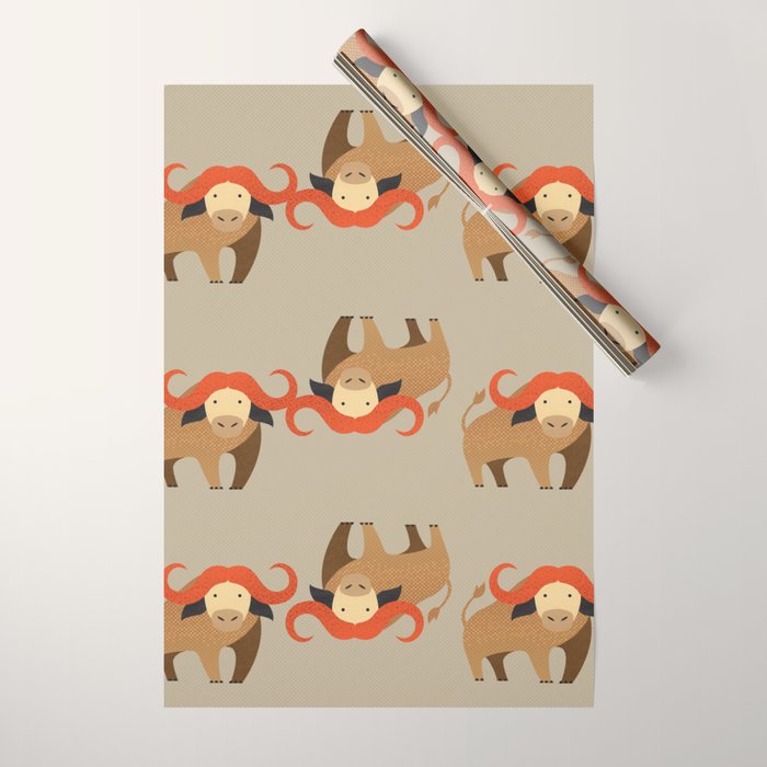 Whimsy Cape Buffalo II Wrapping Paper Gallery Image 1