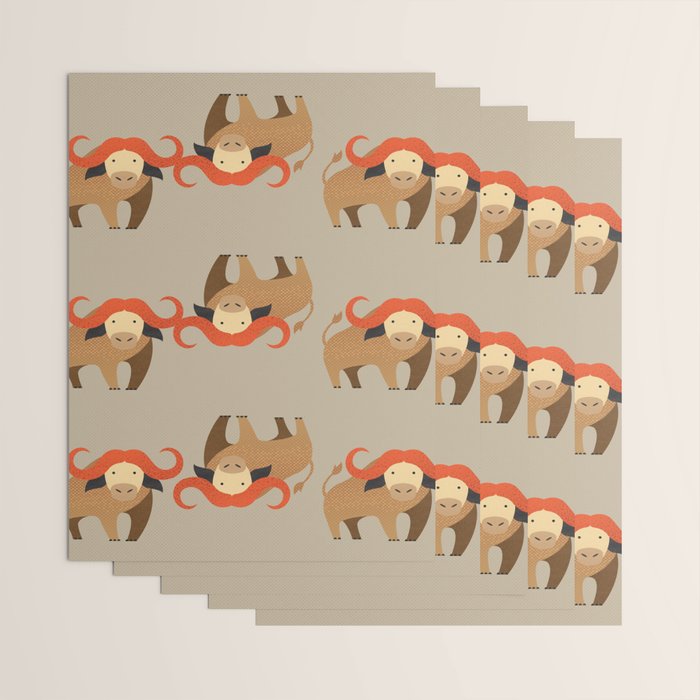 Whimsy Cape Buffalo II Wrapping Paper Gallery Image 3