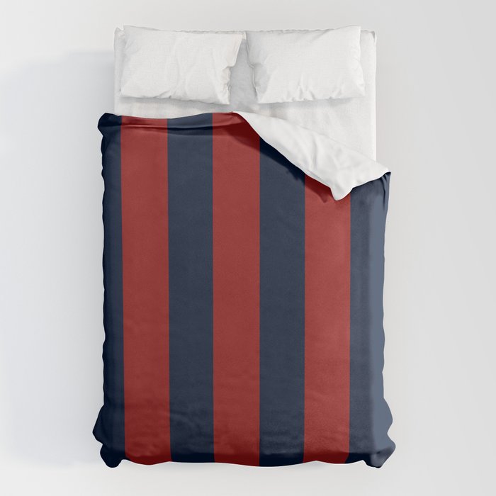 Navy Three Red Bars Duvet Cover Gallery Image 6