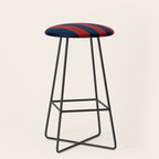 Navy Three Red Bars Stool Gallery Image 1