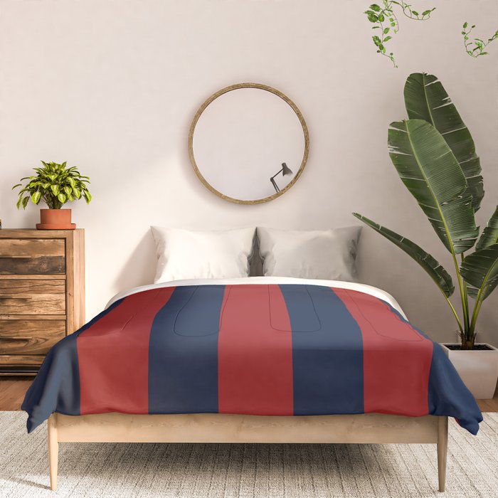 Navy Three Red Bars Comforter Gallery Image 3