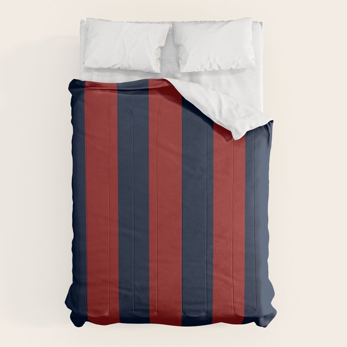 Navy Three Red Bars Comforter Gallery Image 6