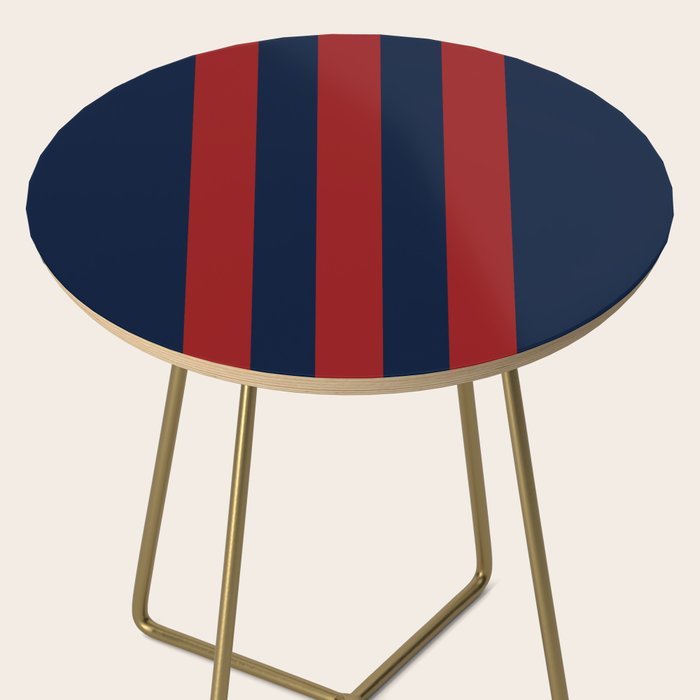 Navy Three Red Bars Side Table Gallery Image 2
