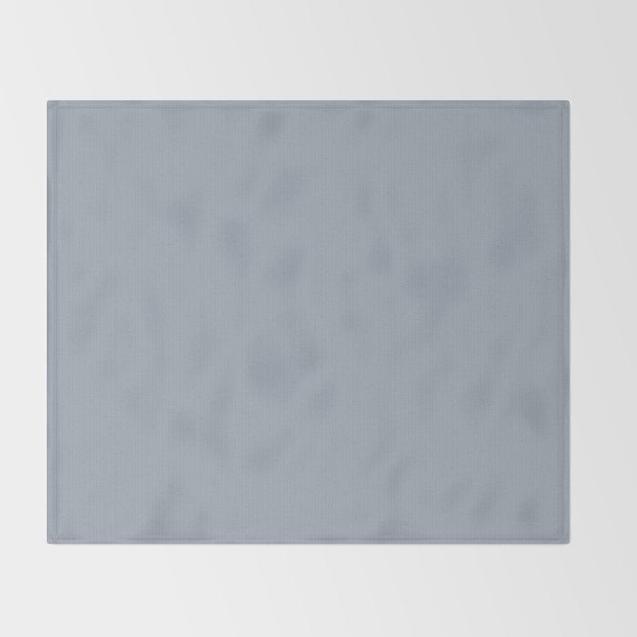 Cool Tone Grey III Solid Color Throw Blanket Gallery Image 2