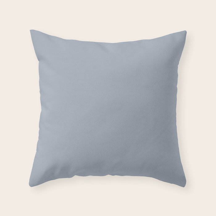 Cool Tone Grey III Solid Color Throw Pillow Gallery Image 6