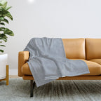 Cool Tone Grey III Solid Color Throw Blanket Gallery Image 1
