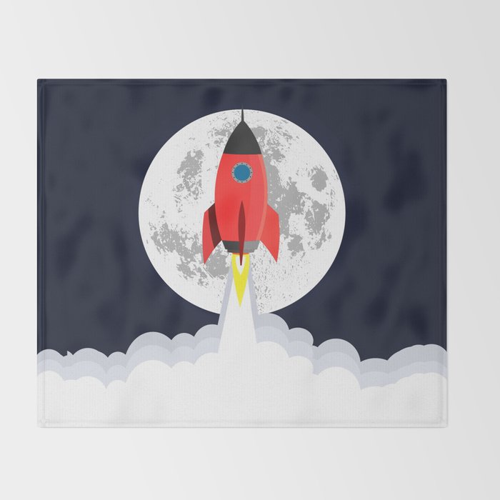 Rocket lift off Throw Blanket Gallery Image 2
