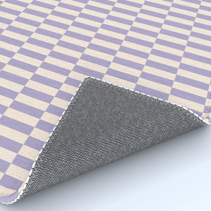 Retro vintage check: lavender and ice cream colours Rug Gallery Image 4