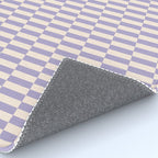 Retro vintage check: lavender and ice cream colours Rug Gallery Image 4